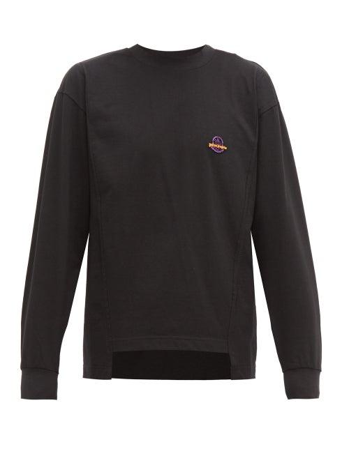 Matchesfashion.com Moncler G Palm Angel - Logo Plaque Cotton T Shirt - Mens - Black