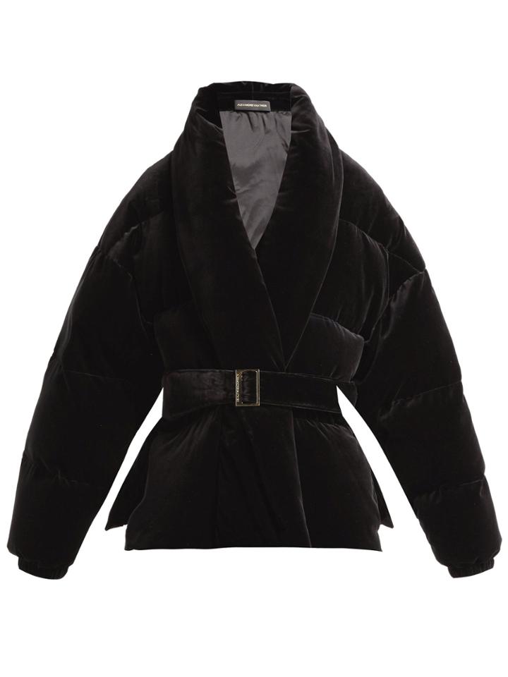 Alexandre Vauthier Padded Velvet Cotton Jacket
