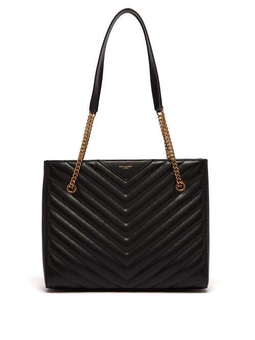 Matchesfashion.com Saint Laurent - Tribeca Medium Quilted Leather Shoulder Bag - Womens - Black
