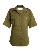 Matchesfashion.com Marques'almeida - Safari Short Sleeved Shirt - Womens - Khaki
