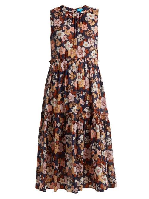 Matchesfashion.com M.i.h Jeans - Mila Floral Print Cotton Dress - Womens - Multi