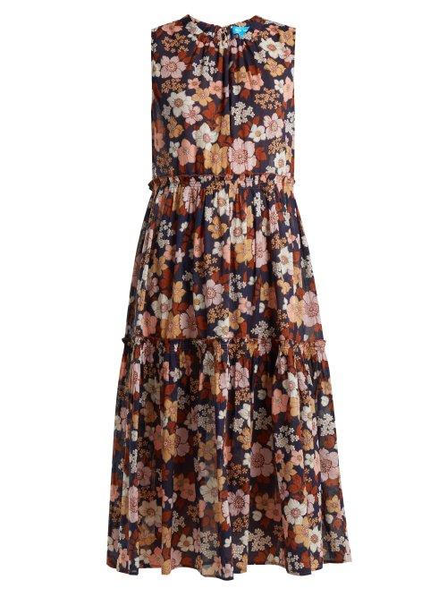 Matchesfashion.com M.i.h Jeans - Mila Floral Print Cotton Dress - Womens - Multi