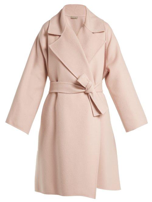 Matchesfashion.com Bottega Veneta - Double Faced Cashmere Coat - Womens - Light Pink