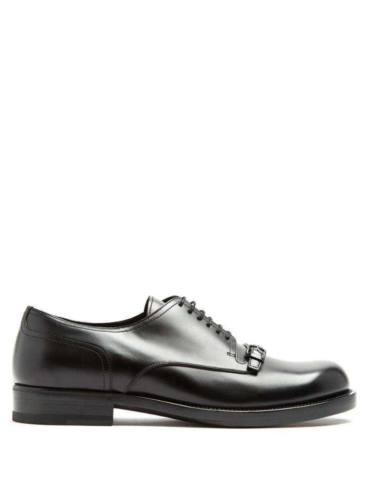 Bottega Veneta Buckle-detail Lace-up Leather Brogues