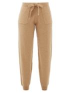 Matchesfashion.com Allude - Tapered Leg Wool Blend Track Pants - Womens - Camel