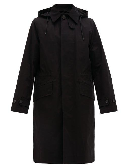 Matchesfashion.com Ami - Hooded Cotton Gabardine Parka - Mens - Black