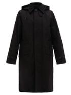 Matchesfashion.com Ami - Hooded Cotton Gabardine Parka - Mens - Black