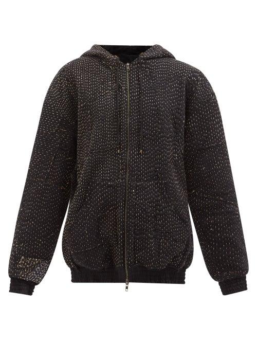 By Walid - Hayden Upcycled Cotton And Wool-blend Jacket - Womens - Indigo