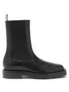 Ladies Shoes Givenchy - Square-toe Leather Chelsea Boots - Womens - Black