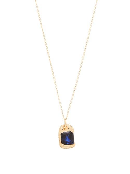 Mens Fine Jewellery Bleue Burnham - The Rose Sapphire & Gold Necklace - Mens - Gold Multi
