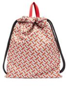 Matchesfashion.com Burberry - Bobby Tb Print Drawstring Backpack - Mens - Red Multi