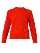 Mm6 By Maison Margiela Cable-knit Cropped Sweater