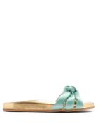 Charlotte Olympia Dylan Knot-detail Satin Slides