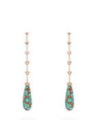 Jacquie Aiche Rose-gold, Diamond & Turquoise Earrings