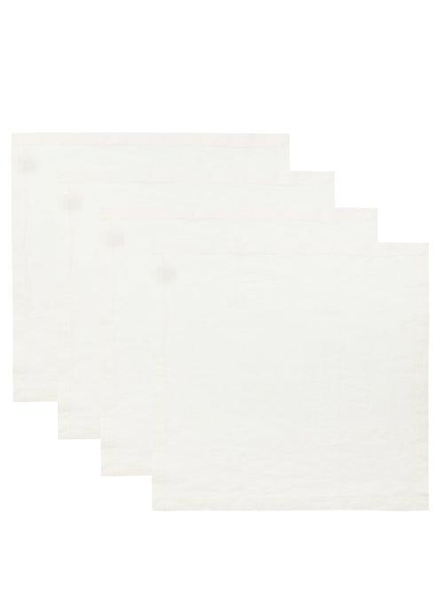 Tekla - Set Of Four Linen Napkins - Cream