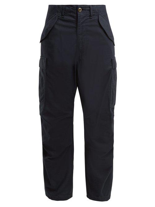 Matchesfashion.com Myar - Cotton Blend Cargo Trousers - Womens - Navy