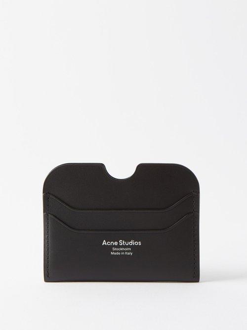 Acne Studios - Elmas Leather Cardholder - Mens - Black