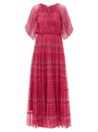 Matchesfashion.com Mes Demoiselles - Gabor Floral-print Chiffon Dress - Womens - Pink