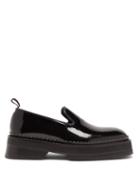 Matchesfashion.com Eytys - Baccarat Square-toe Patent-leather Loafers - Womens - Black