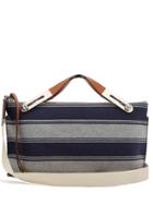 Loewe Missy Striped Leather And Cotton Bag