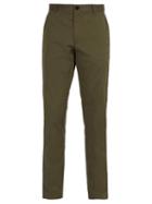 Matchesfashion.com Burberry - Slim Leg Cotton Chino Trousers - Mens - Green