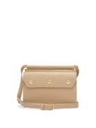 Matchesfashion.com Burberry - Title Mini Grained-leather Cross-body Bag - Womens - Cream