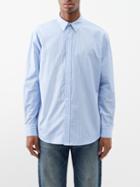 Nili Lotan - Cristobal Striped Cotton-poplin Shirt - Mens - Blue Stripe