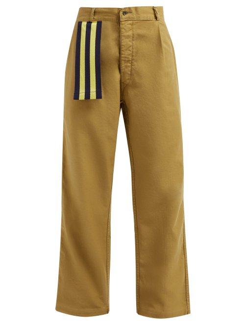 Matchesfashion.com Myar - Itp9a Cotton Twill Wide Leg Trousers - Womens - Beige
