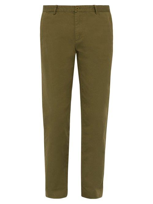 Matchesfashion.com A.p.c. - Quake Straight Leg Cotton Twill Chinos - Mens - Khaki