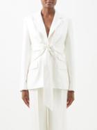 Gabriela Hearst - Grant Tie-front Silk Blazer - Womens - Ivory