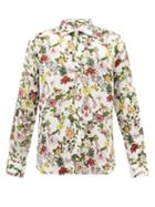 120 Lino 120% Lino - Floral-print Linen-hopsack Shirt - Mens - Multi