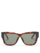 Matchesfashion.com Le Specs - Total Eclipse Rectangular Tortoiseshell Sunglasses - Womens - Tortoiseshell