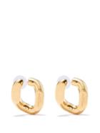 Saint Laurent - Distorted Hoop Earrings - Womens - Gold