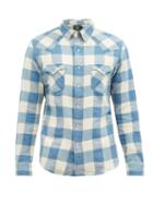Matchesfashion.com Rrl - Buffalo-check Cotton-blend Poplin Shirt - Mens - Blue Multi