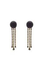 Matchesfashion.com Marni - Crystal Embellished Clip On Earrings - Womens - Black