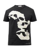 Alexander Mcqueen - Skull-print Cotton-jersey T-shirt - Mens - Black Beige