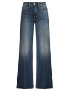 Matchesfashion.com Frame - Le Palazzo Wide Leg Jeans - Womens - Dark Blue