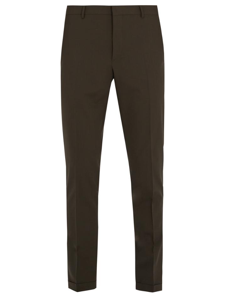 Prada Turn-up Wool Trousers
