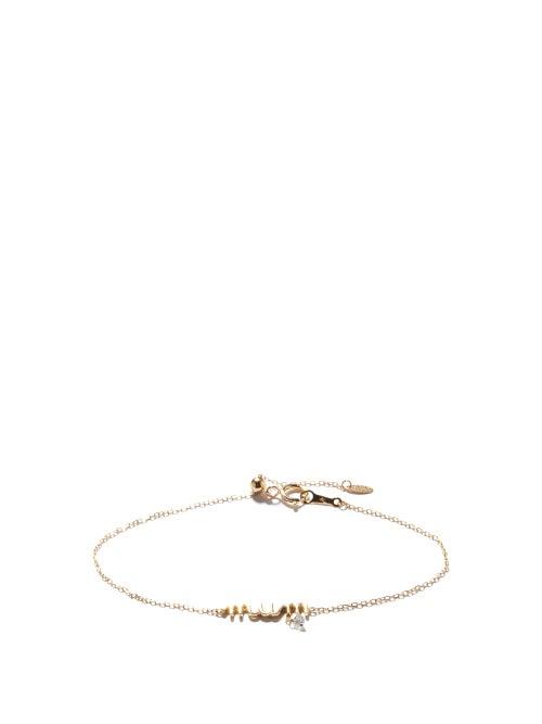 Persee - Mum Diamond & 18kt Gold Bracelet - Womens - Yellow Gold