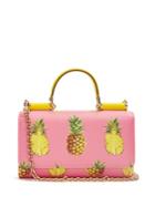 Dolce & Gabbana Pineapple-print Leather Cross-body Bag