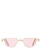 Matchesfashion.com Chlo - Ayla Half-moon Sunglasses - Womens - Pink Gold