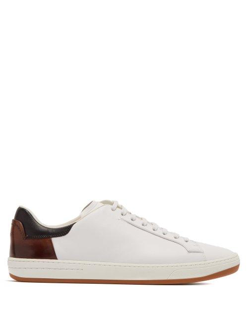 Matchesfashion.com Berluti - Burano Low Top Leather Trainers - Mens - White Multi