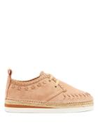 See By Chloé Leather-embroidered Suede Espadrilles