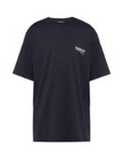 Matchesfashion.com Balenciaga - Oversize Logo T Shirt - Mens - Navy
