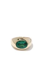Matchesfashion.com Jacquie Aiche - Emerald & 14kt Gold Dome Ring - Womens - Green Gold