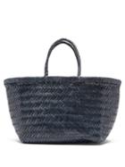Matchesfashion.com Dragon Diffusion - Triple Jump Small Woven-leather Tote Bag - Womens - Navy