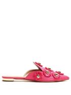 Aquazzura Sunflower Embellished Faille Slipper Shoes
