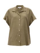 Matchesfashion.com Frame - Short-sleeved Fluid Shirt - Womens - Khaki