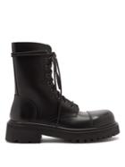 Matchesfashion.com Vetements - Police Lace-up Leather Boots - Mens - Black