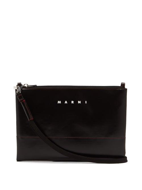 Marni - Tribeca Logo-print Pvc Cross-body Bag - Mens - Black